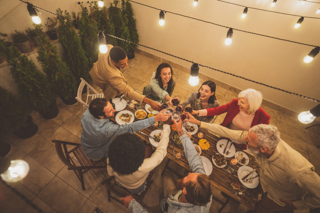 Family having a nice dinner